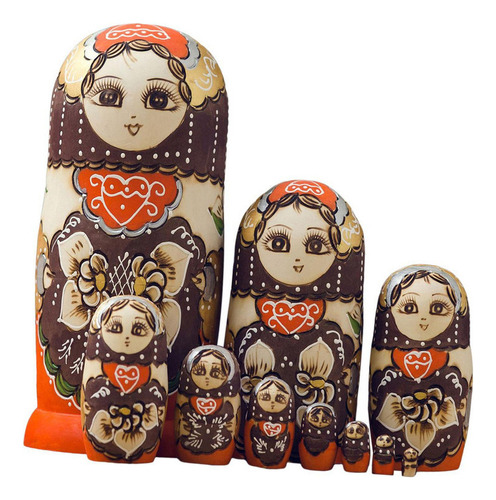 Muñecas Anidadas Para Niñas Apilables, Popular Matrioska De Color Unit