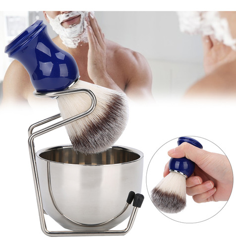 Juego De Brochas De Afeitar Para Barba, 3 Piezas, Soporte Pa