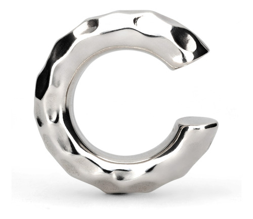 Grapa Para Oreja Luz Martillada De Plata 925 Pr_ar_003