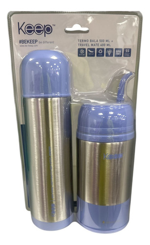 Set Mate 400ml+ Termo Bala 500ml Keep Matero Mates Cocina 