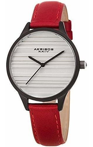 Akribos Xxiv Estriado Clásico Diseñador De Relojes - Limpiar