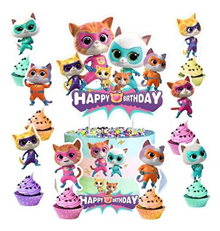 Topper Super Kitties. Topper Para Tortas Y Cupcakes