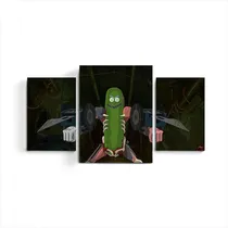 Comprar Cuadros Tripticos Pickle Rick Pepinillo Rick And Morty Deco
