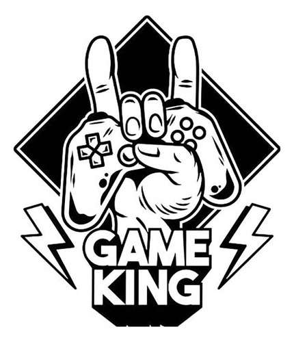 Sticker Vinilo Decorativo Gamer Game King 70cm