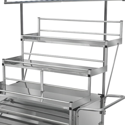 Carrinho Expositor Cefaz Inox Com Toldo Lex26p/t