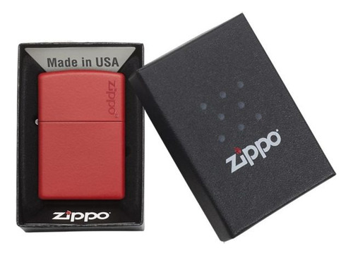 Encendedor Zippo Zp233zl Red Matte With Logo /jordy