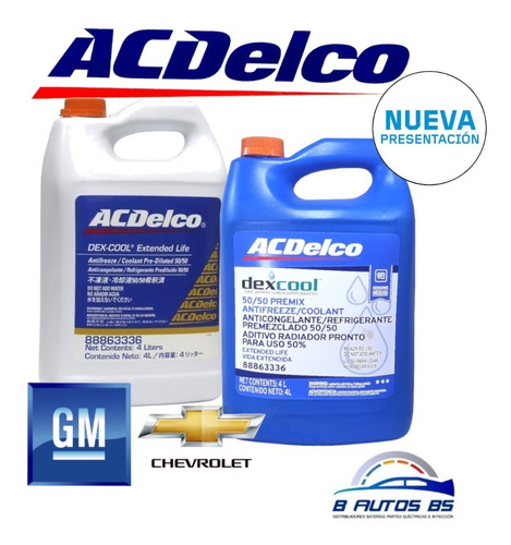 Refrigerante Acdelco Dex-cool Naranja 50/50