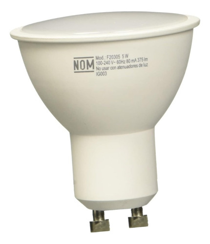 80 Pzs Foco Led Gu10 5w Luz Cálida