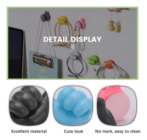 Gancho De Pared De Silicona Para Pulgar, Autoadhesivo, Multi