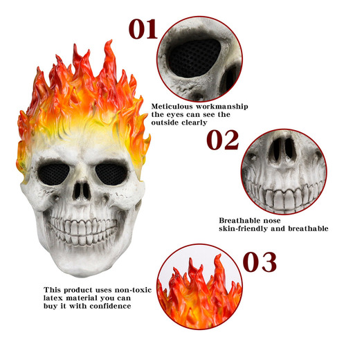 Blue Mask Bulex Ghost Red Y Halloween Flame Skull Rider