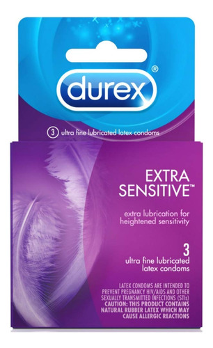 Durex Preservativos Extra Sensibles Lubricados Ultra Finos P