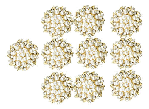 10pcs Flower Buttons Diy Craft Alloy Buttons Fashion For
