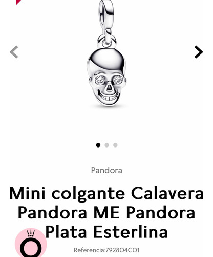 Mini Colgante Calavera Pandora