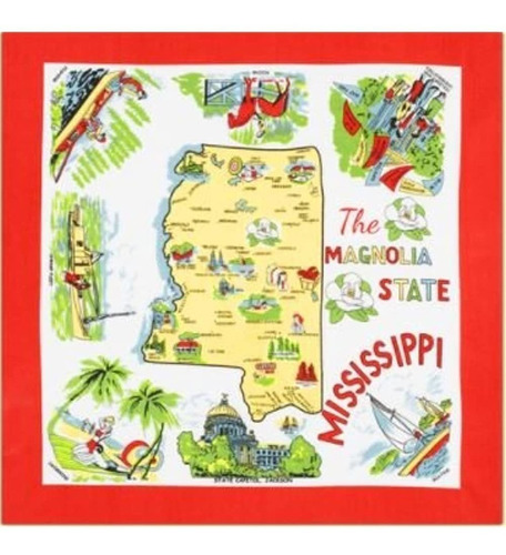 Mississippi Estado Recuerdo Plato Toalla