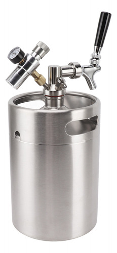 Jarra De Cerveza Mini Keg De Acero Inoxidable De 5 Litros