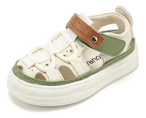 2024 Shoes Sandalias De Piel Con Aberturas Para Niñas, Suave