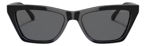 Emporio Armani Ea4169 587587 54 Gafas de sol para mujer, color negro, marco, color varilla, color gris oscuro, lente, color gris oscuro, diseño de ojo de gato
