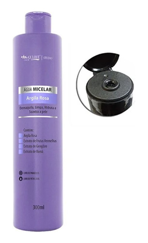 Água Micelar Argila Rosa 300ml - Max Love