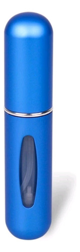 Perfumero Metálico Recargable 5ml Spray, Azul Mate