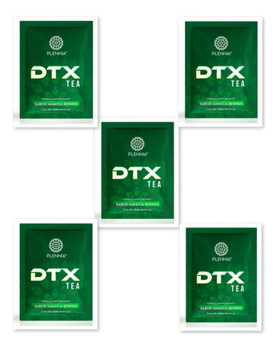 Plennia Dtx Tea Formula Antioxidante 5 Sobres 8gr C/u