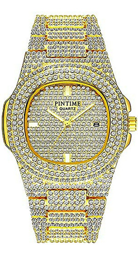 Relojes De Diamantes Para Hombre Disfraz Hip Hop Bling Tres 