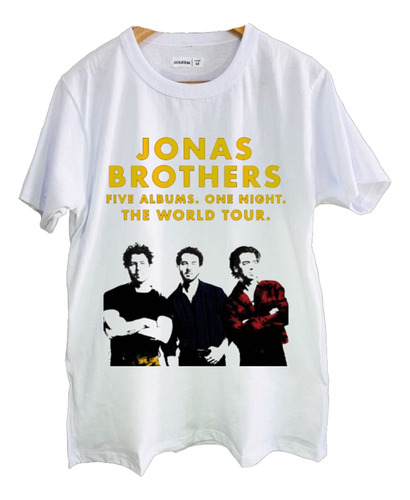 Remeras Estampadas Dtg Full Hd Jonas Brothers Amarillo