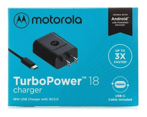 Cargador Motorola Tipo C Turbo Power 18w Original 