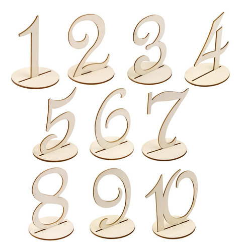 S Mdf De 10cm 1-20 Números De Soporte De Señal De Bodas