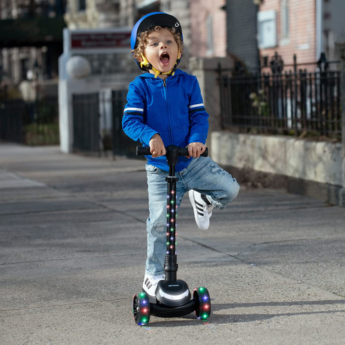 Jetson Jupiter Kick Scooter Para Niños, Con Iluminación L. Color Negro