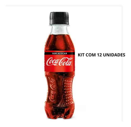 Refrigerante Coca-Cola Zero em pet 200 ml 12 Unid.