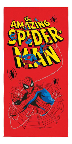 Toalha Aveludada Estampada 70cm X 1,40m Infantil Cor Spider Man Lisa