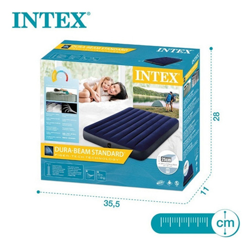 Colchón Inflable 2 Plazas Intex Full Classic Downy