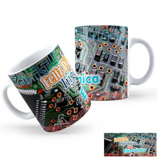 Taza Cerámica Ingeniero En Electronica Calidad