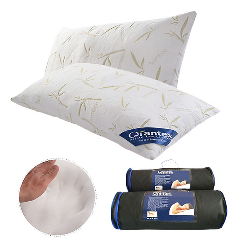 Juego De 2 Queen Size Bamboo Shred Memory Foam Almohada Hipo