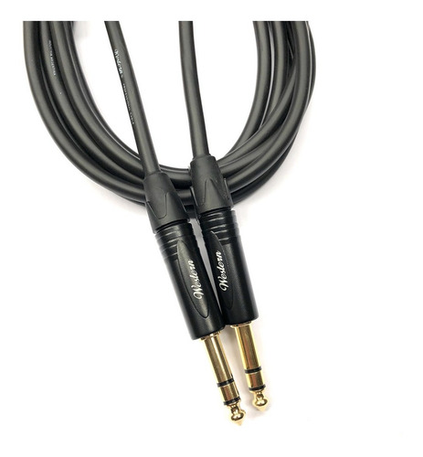Imagen 3 de 6 de Cable Balanceado Plug 1/4 Trs A Plug 1/4 Trs Western 3mts