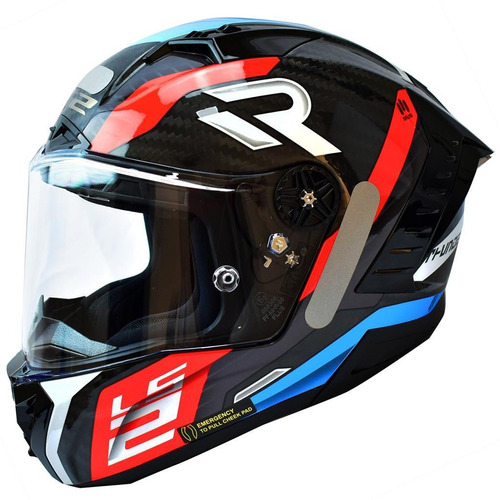 Capacete Ls2 Ff805 Thunder C Supra Carbono Speed Azul