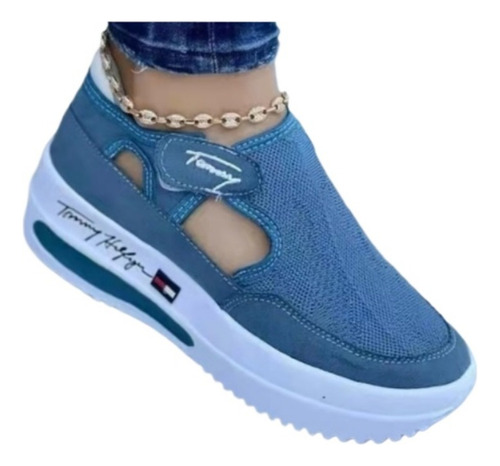 Zapatos De Mujer Con Plataforma Y Punta Redonda Con Velcro