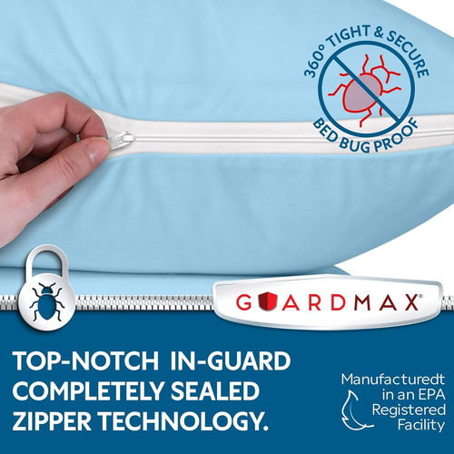 Protector De Almohada Impermeable Guardmax Azul Tamaño