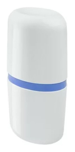 Porta Cepillo Dental Con Tapa Full Brinox - Coza 10442 Color Blanco/Azul