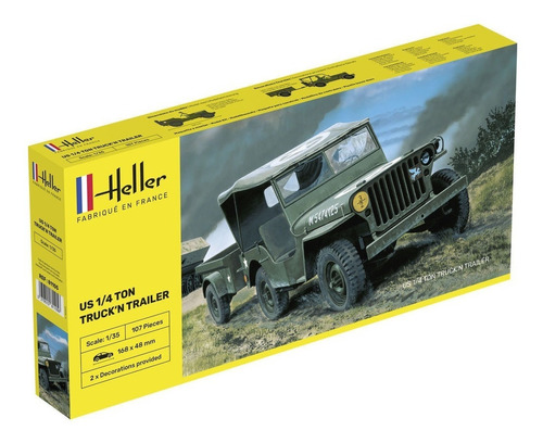 Jeep Willis E Trailer - 1/35 - Heller 81105