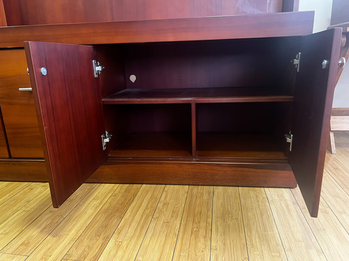 Centro De Entretenimiento Madera Mueble Para Tv (Usado)