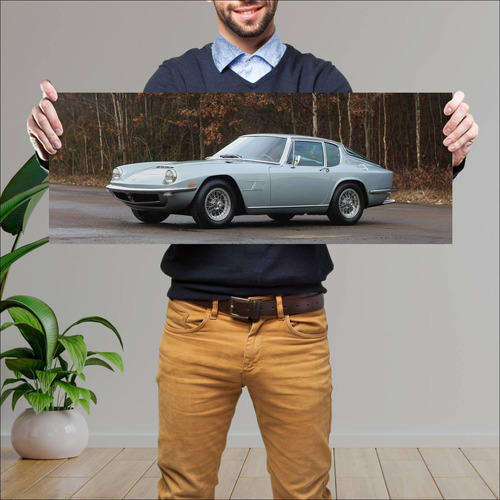 Cuadro 30x80cm Auto 1963 Maserati Mistral Auto 49