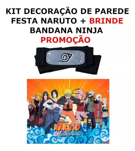 Kit Decoração de Festa Naruto Completo Painel Grande