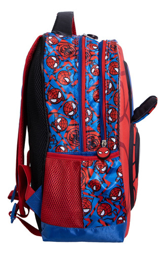 Mochila Spiderman Con Luz Original Ruz Primaria Con Ruedas Rojo Liso
