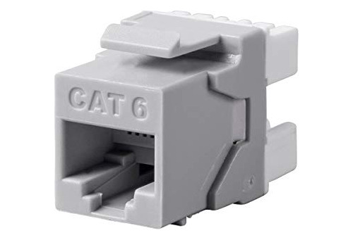 Keystone Cat6 Rj-45 Punch Down Dual Idc Gray