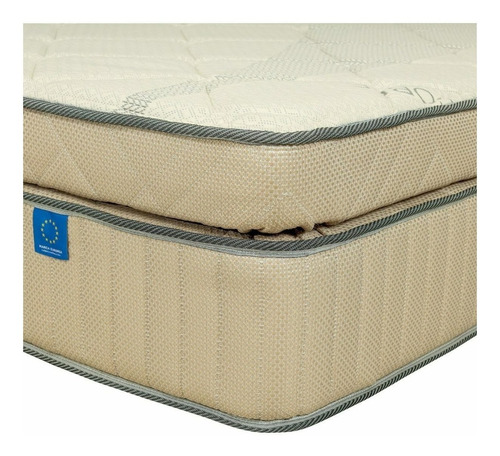 Imagen 2 de 3 de Colchón 2 plazas de resortes Flex Support Máximo Cobre gris y beige - 150cm x 200cm x 35cm