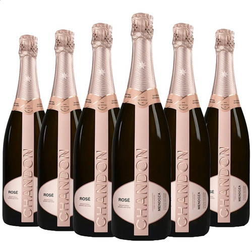 Champagne Chandon Rose Brut Espumante Champaña 750ml X6