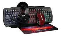 Comprar Kit Gamer Mouse Teclado Audifonos, Pad Mouse Xtrike Me Mouse Negro Teclado Negro
