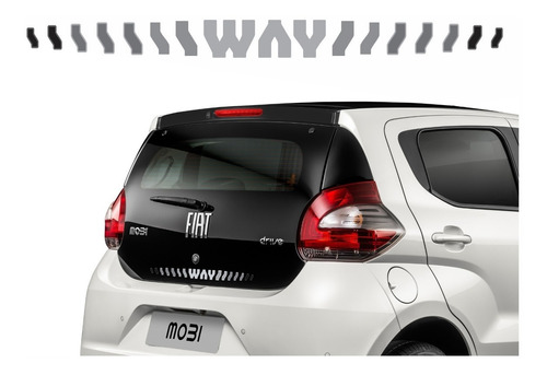 Adesivo Emblema Faixa Tampa Traseira Fiat Mobi Way Mob06