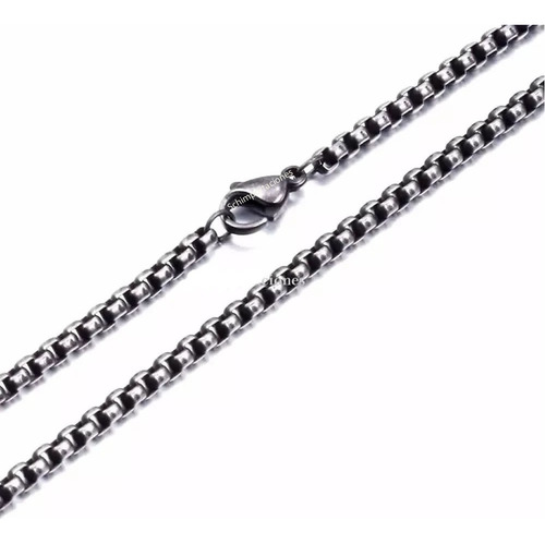Cadena Acero Eslabón Cuadrado 50cm Premium Collar, 2 Mm